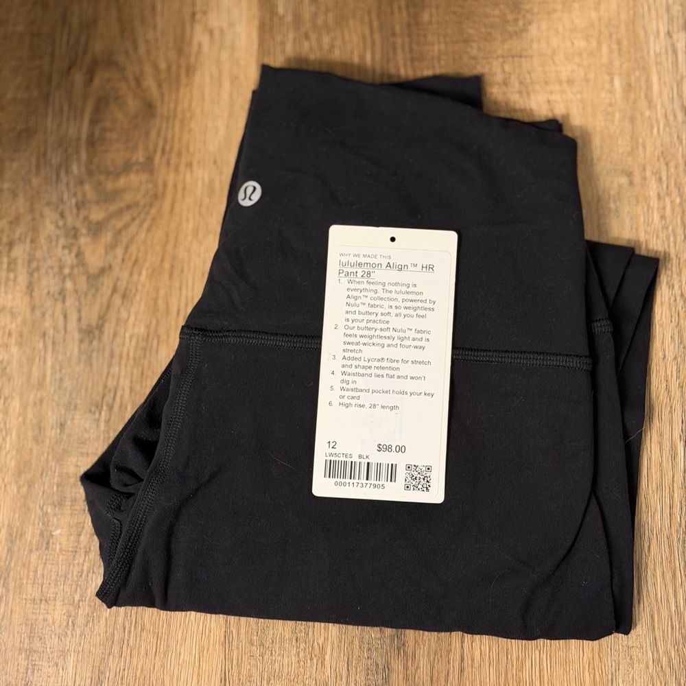 lululemon align HR leggings 28 inch size 12